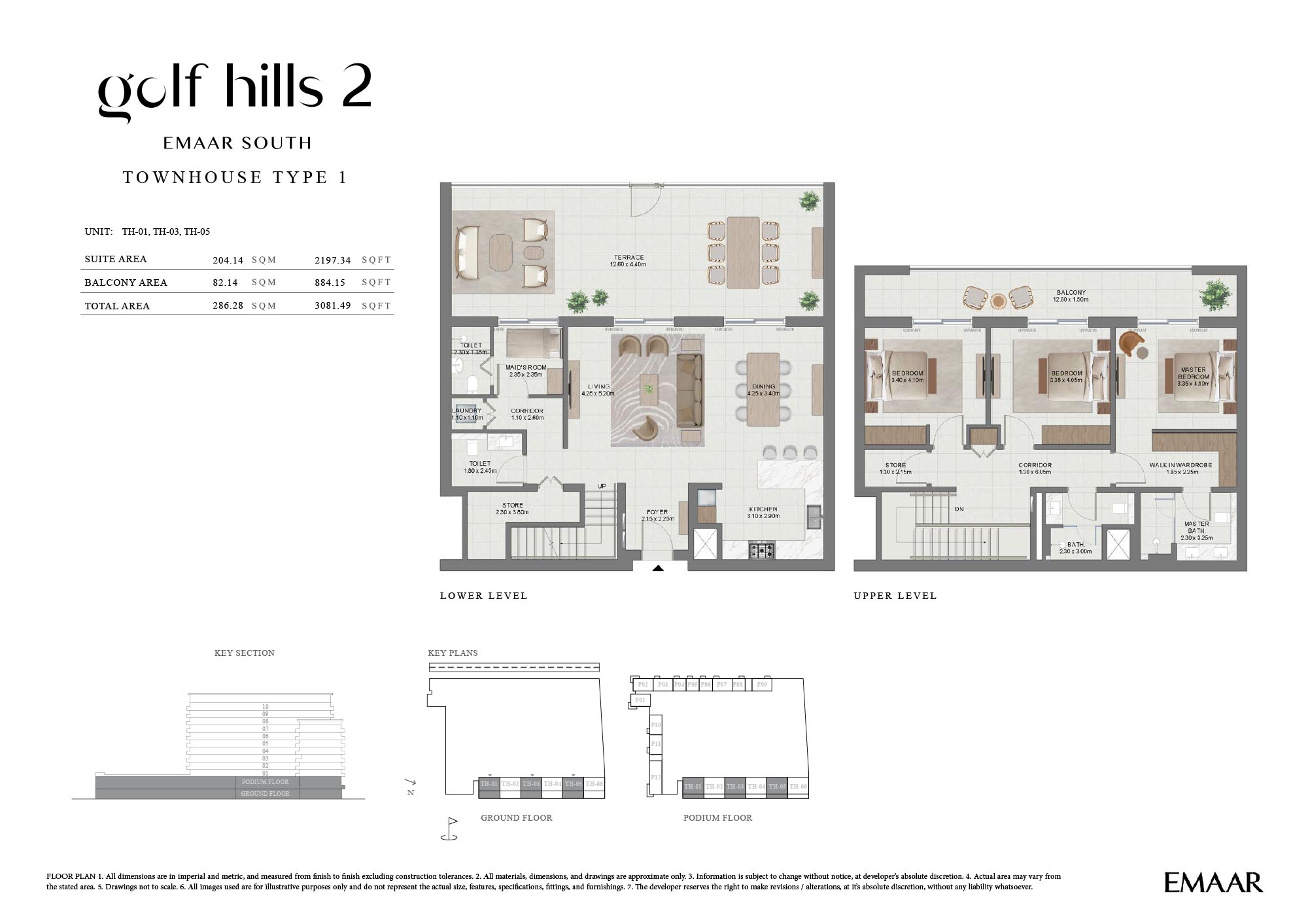 3 Bed Townhouses